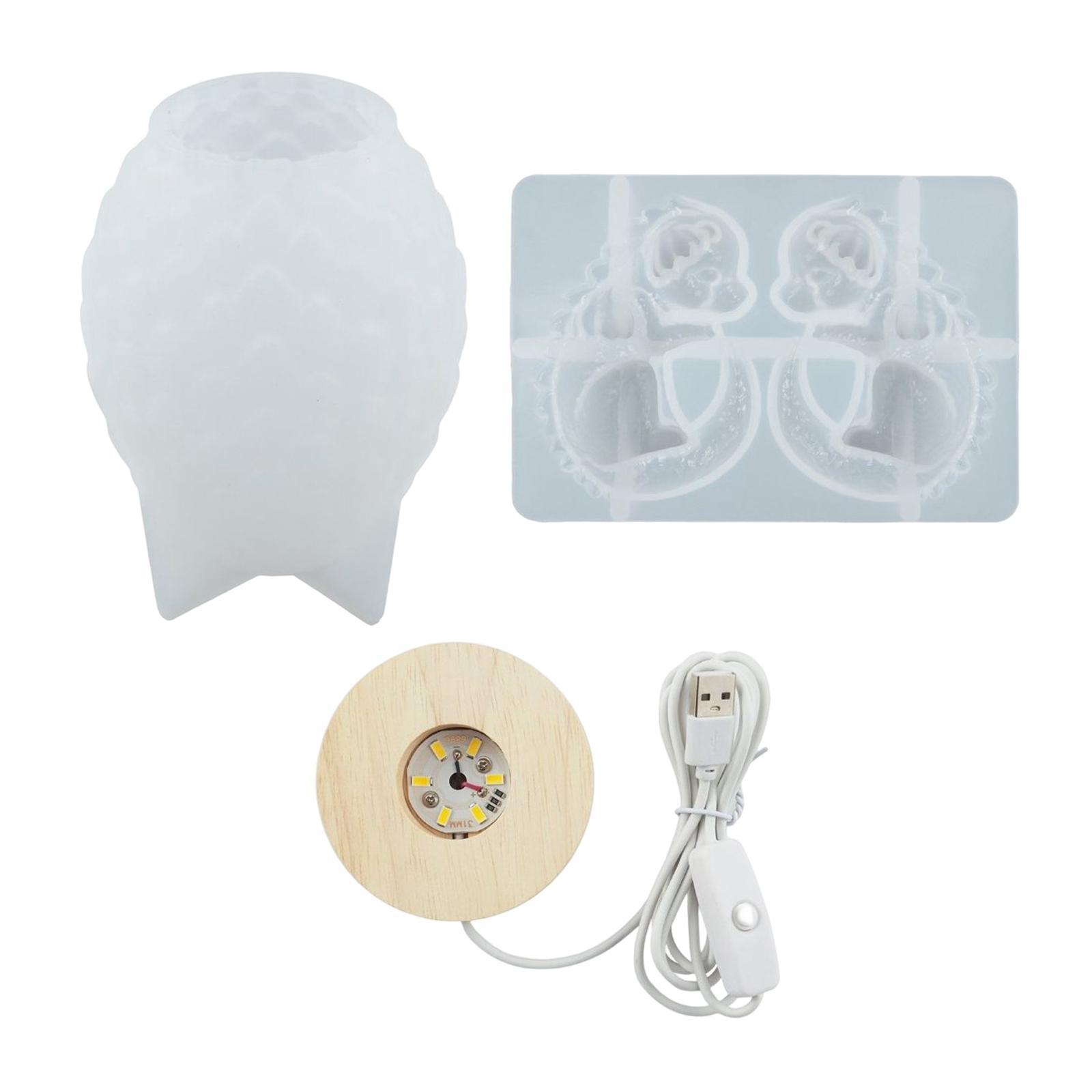 Dragon Egg Resin Model, Dragon Model for Resin Casting with Lamp Base, 3D Dragon Egg Silicone Model for Resin Epoxy Casting Craft
