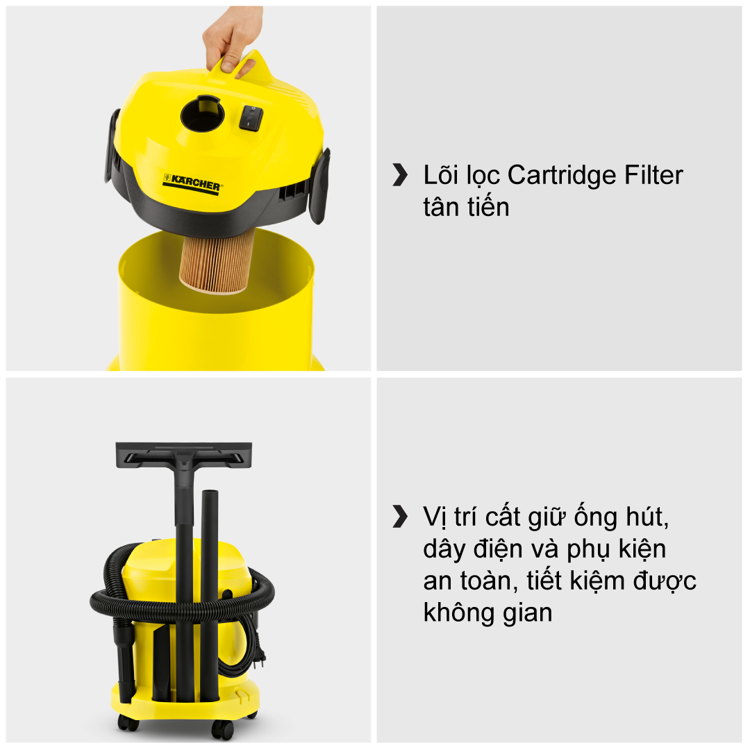 Máy hút bụi  Karcher WD 2 Cartridge Filter Kit