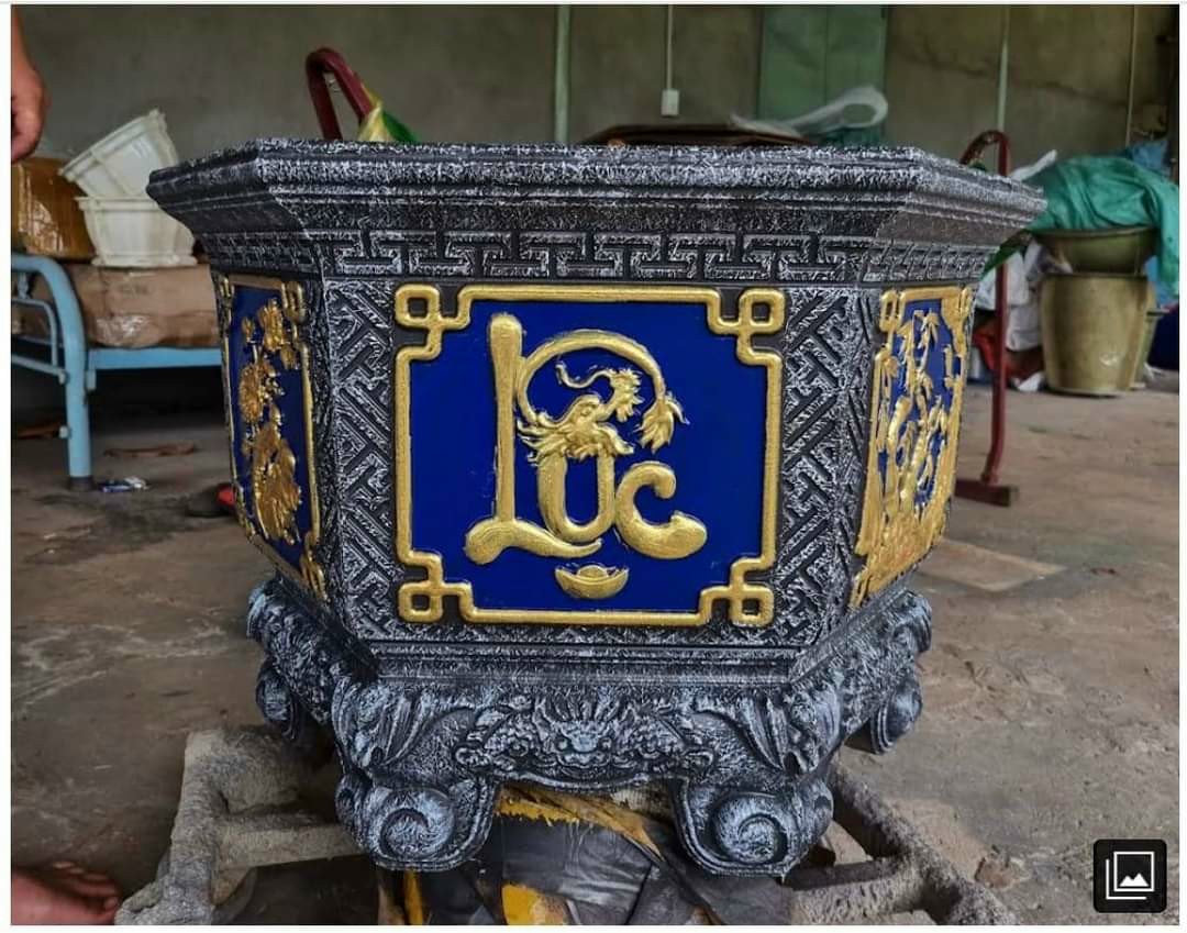 Khuôn lục giác 60 chân liền chất liệu abs mẫu phúc lộc thọ trộn mai trúc cúc hàng dày dặn