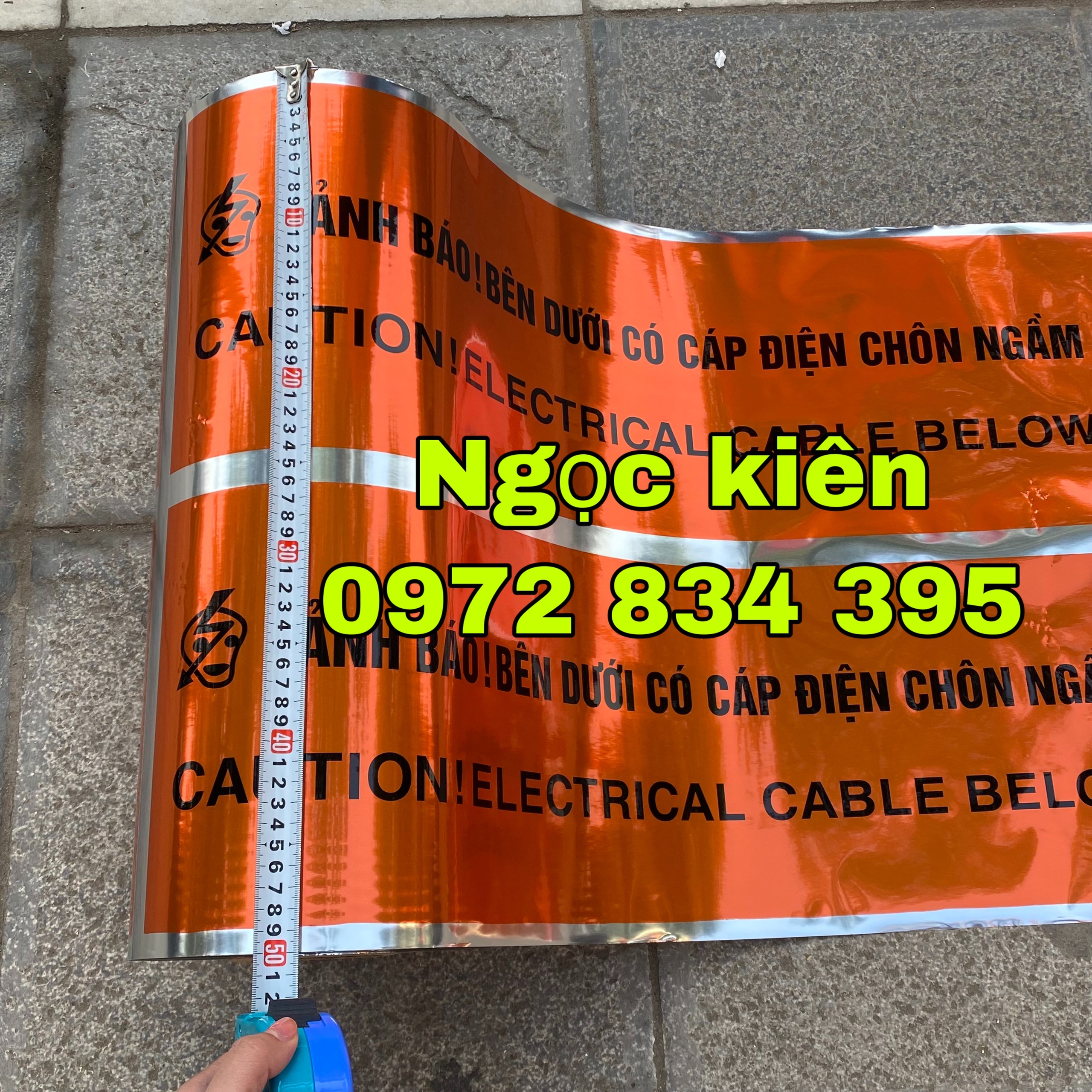 BĂNG CẢNH BÁO NGẦM ĐIỆN LỰC BẢN 50CM X 500 MÉT