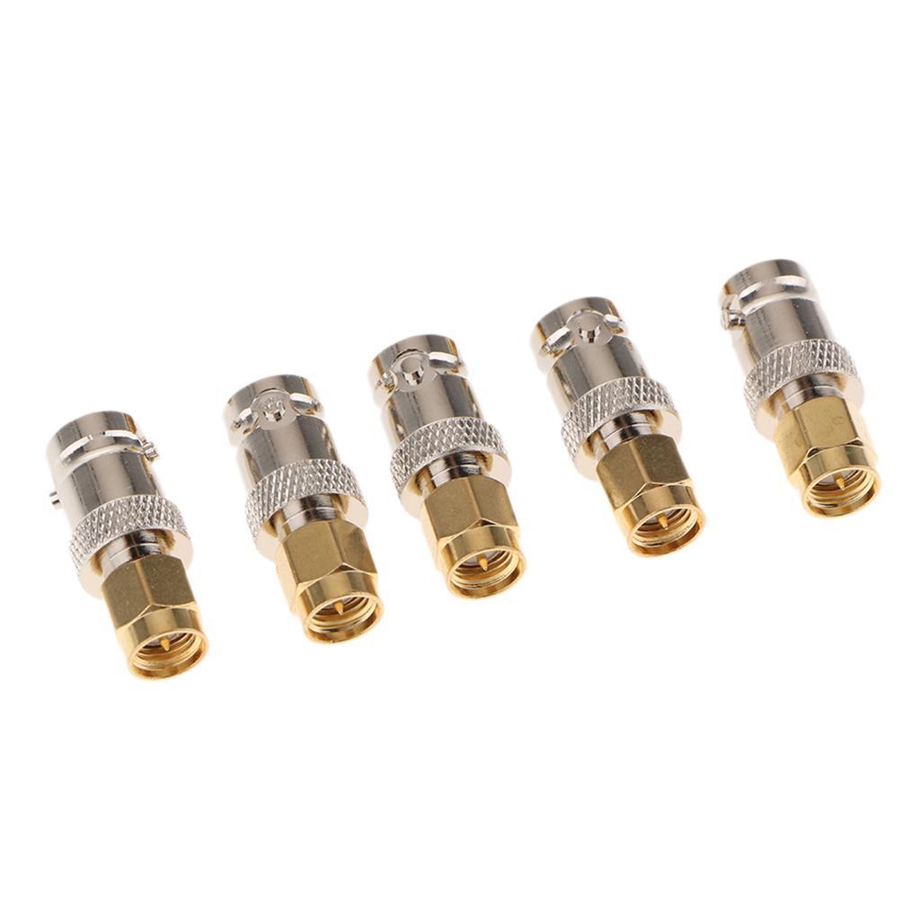 10Pcs RF Coaxial Coax Adapter SMA Male to BNC Female