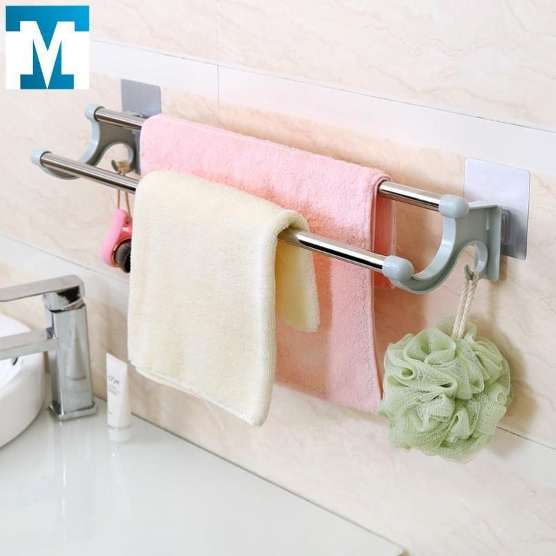 Giá Treo Khăn Tắm ️️ Móc Treo Khăn Nhà Tắm Dán Tường Nhà Bếp