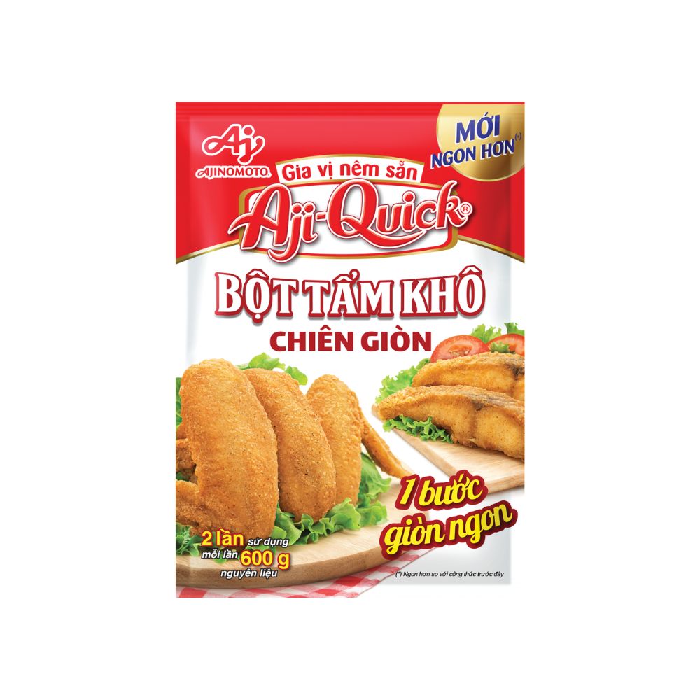 Hình ảnh Combo 4 Gói Gia Vị Nêm Sẵn Aji-Quick® Bột Tẩm Khô Chiên Giòn 84g/Gói