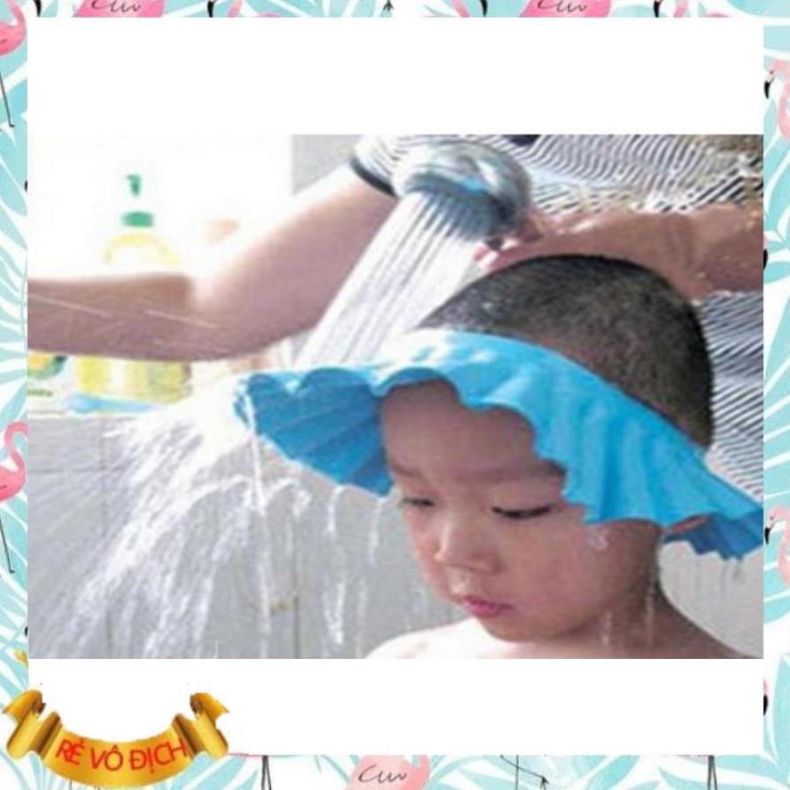 Mũ gội đầu ️️ Mũ Tắm Cho Bé,Mũ gội đầu, tắm an toàn cho bé chỉnh 4 cỡ 206111(Hồng)-Tặng khăn lau