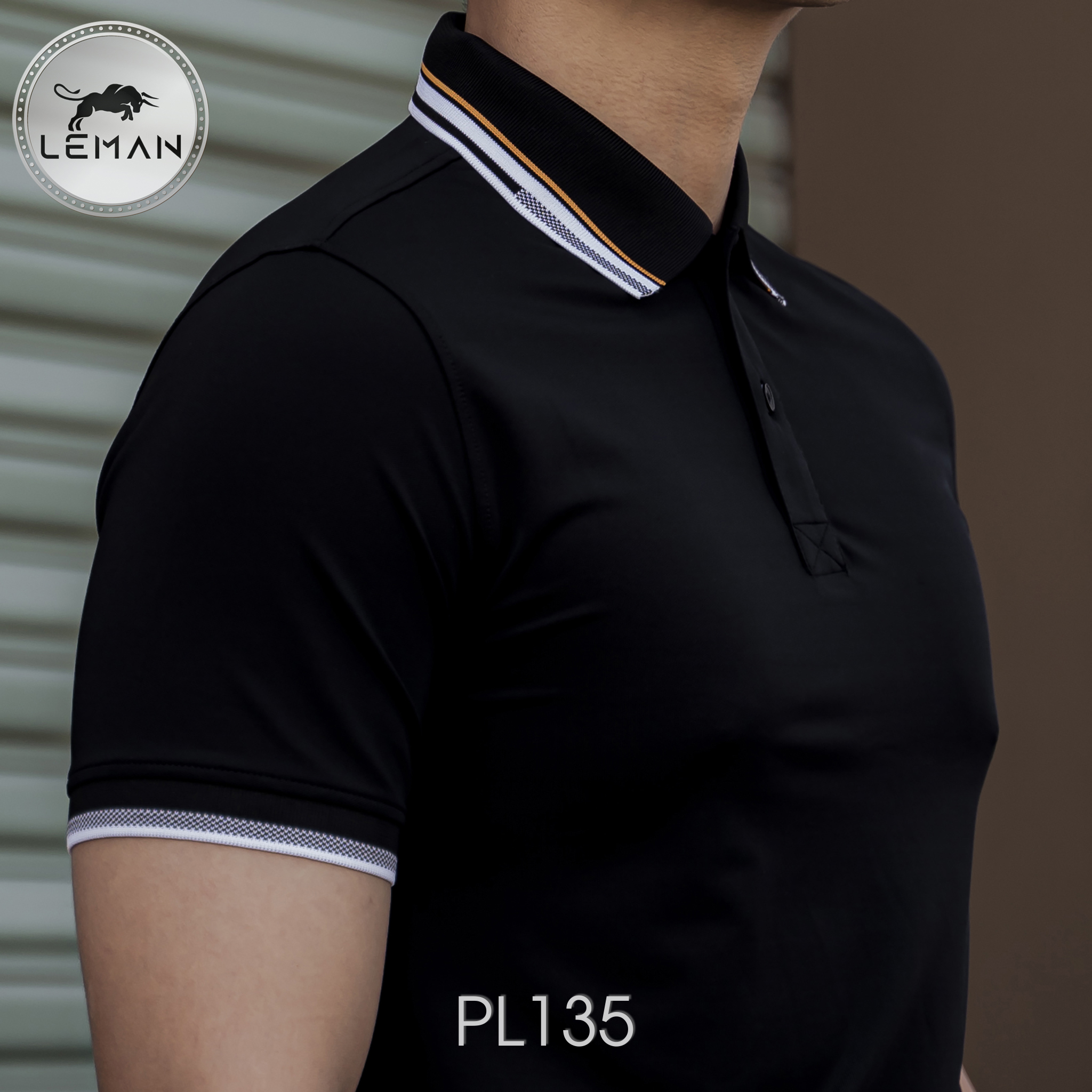 Áo thun polo nam Leman PL135 vải Poly Coolmax pique 215gsm cao cấp form Slim fit năng động