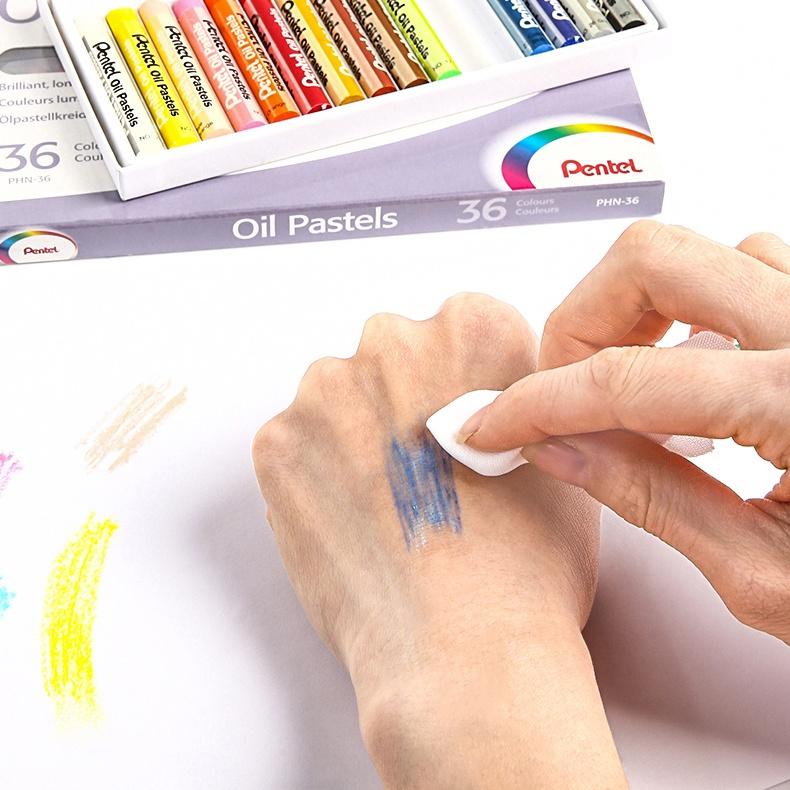 Sáp Màu Dầu Nhật Bản Pentel Oil Pastel PHN Bộ 12/16/25/36/50 Màu | Màu Sắc Tươi Sáng | An Toàn Không Độc Hại