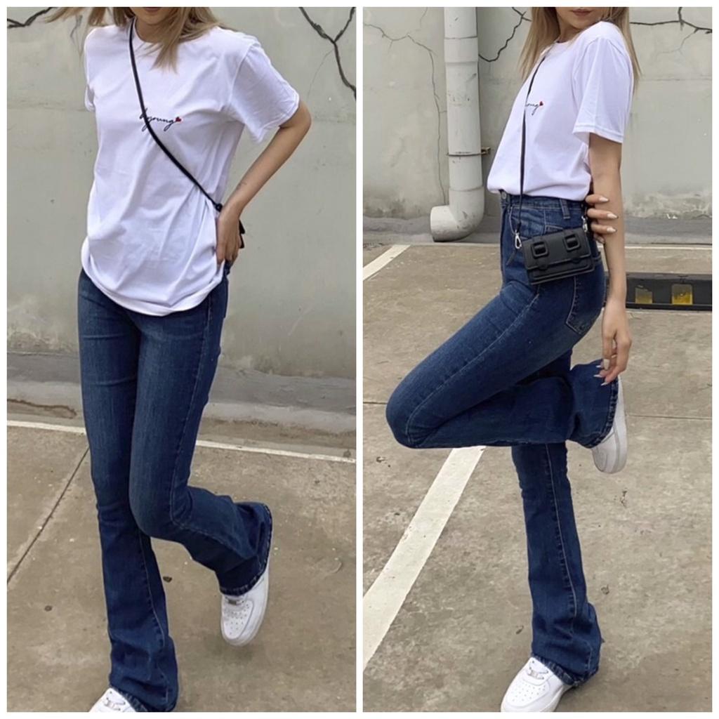 Quần Jean Ống Loe SOfM WEAR Cạp Cao Dài 106-108cm (LD01)