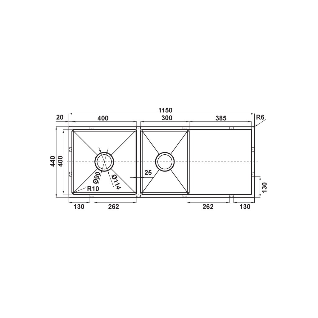 CHẬU INOX HAFELE HS21-SSD2S90L/567.94.050 - HÀNG CHÍNH HÃNG