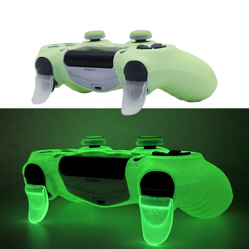 Ốp Lưng Controle Silicone Mềm Phát Sáng Trong Bóng Tối Cho Bộ Điều Khiển Ps4 Phụ Kiện Trò Chơi Tay Cầm Chơi Game Vỏ Bọc Cần Điều Khiển Cho Playstation 4 Màu: Hồng