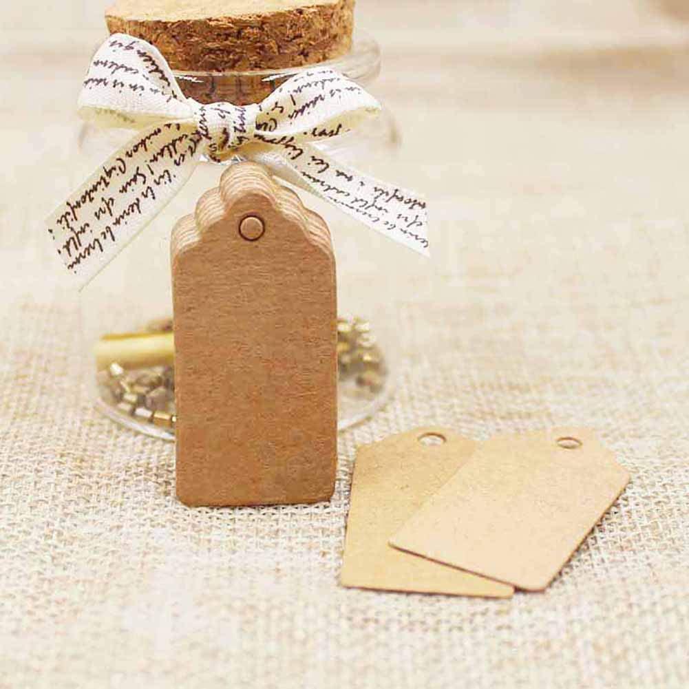 100 Gói Thẻ Giấy Kraft-Thẻ Treo Với 20 Mét Dây Đay Tự Nhiên Cho Quà Tặng, Đám Cưới, Lễ Tình Nhân