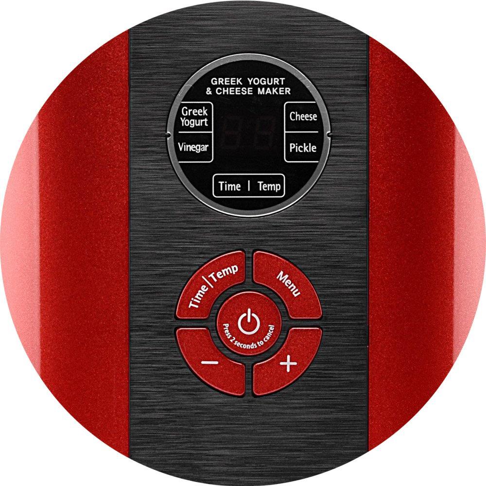 Máy làm sữa chua và pho mát Kuvings KGC-712CB Màu đỏ - Tặng Máy xay sinh tố Kochstar KSEBD-1000 - Hàng chính hãng