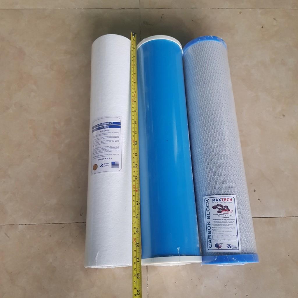 Bộ 3 lõi lọc BIGBLUE dùng cho cốc lọc béo 20 inch