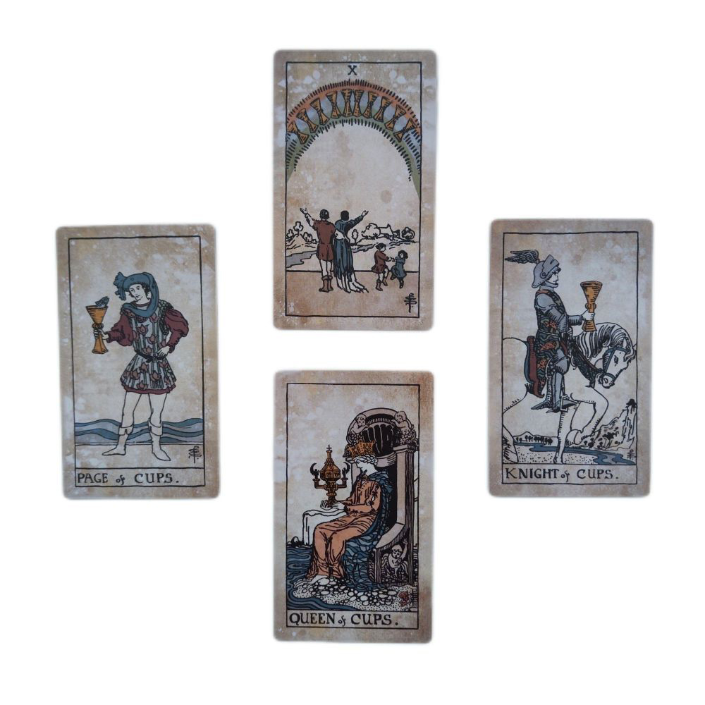 [Size Gốc] Bộ Bài Tarot Vintage 78 Lá Bài 7x12 Cm Tặng Đá Thanh Tẩy