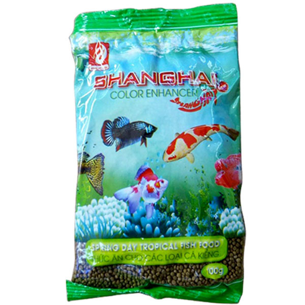 Bộ 3 gói thức ăn nổi cho các loại cá kiểng, cá koi, cá chép coi loại 100gr/gói