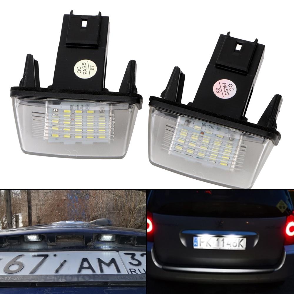 1 Cặp Đèn Led Chiếu Biển Số Xe Hơi Peugeot 206 207 306 307 308 5008 Cho Citroen C3 C4 C5 Berlingo Saxo Xsara Picasso
