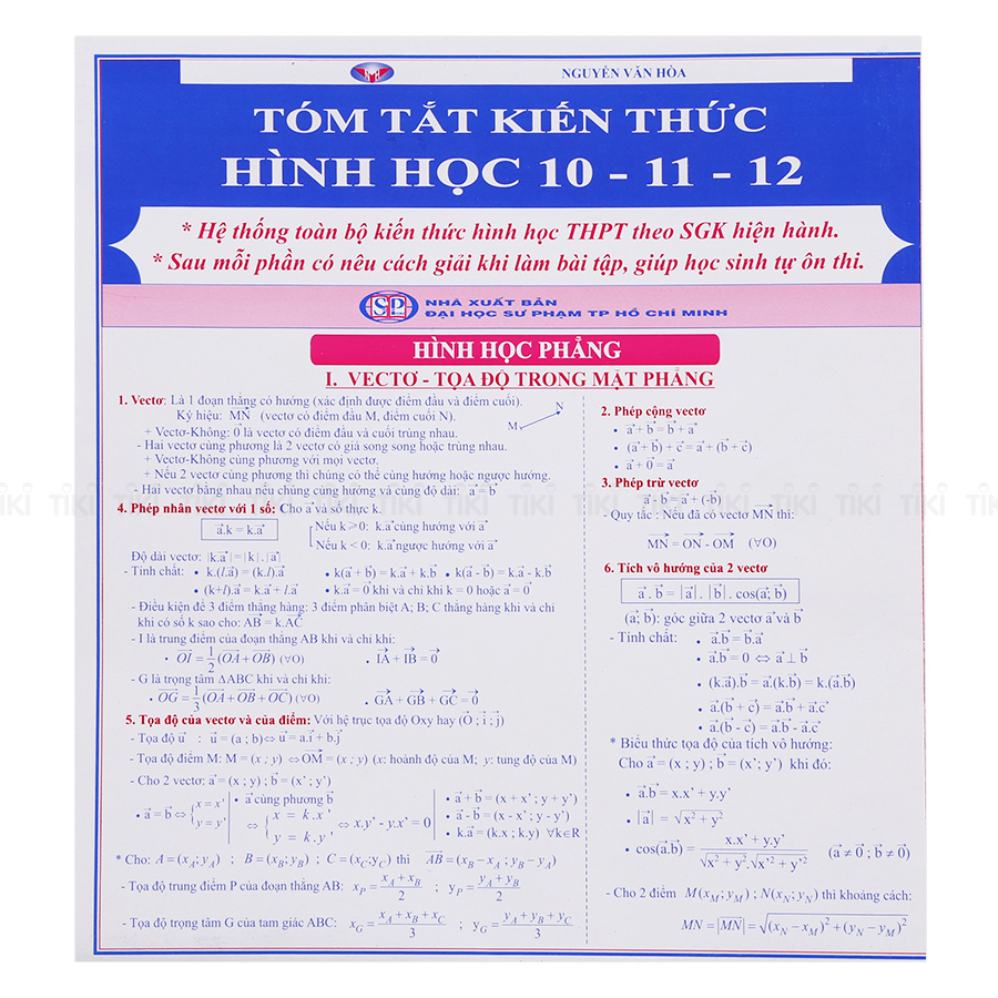 Combo Tóm Tắt Kiến Thức Chương Trình THPT (5 Tựa)