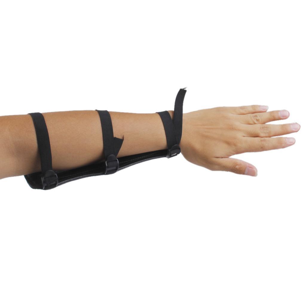 3xAdjustable 3 Strap Arm Guard Protective Leather Archery Shooting Armband A