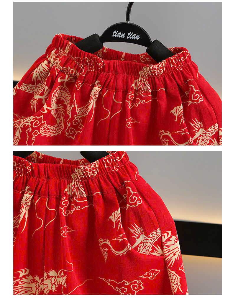 bộ quần áo phong cách Trung Hoa cho bé trai diện lễ tết năm mới hàng Quảng Châu