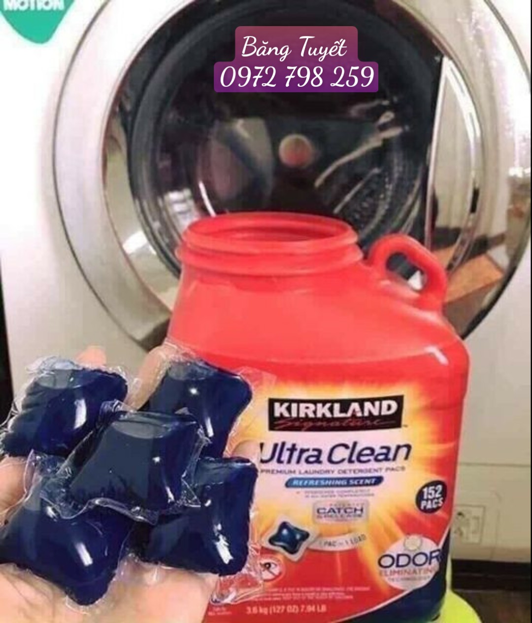 VIÊN GIẶT QUẦN ÁO KIRKLAND ULTRA CLEAN 152 VIÊN MỸ