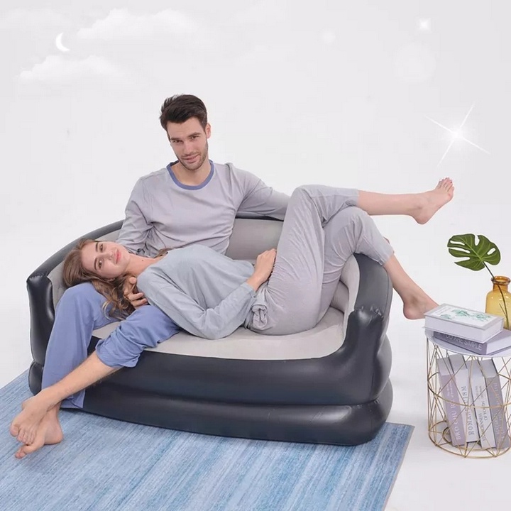 Ghế Sofa bơm hơi Tay Vịn cho cặp đôi Coupe Love -Tặng kèm bơm điện