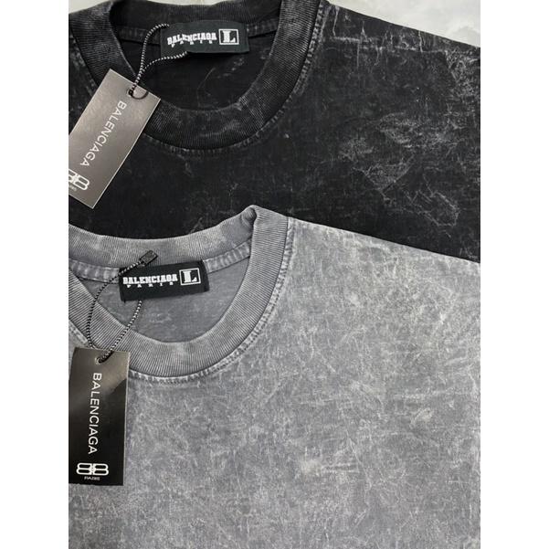 Áo thun tay lỡ Wash 2 màu, áo thun cotton unisex