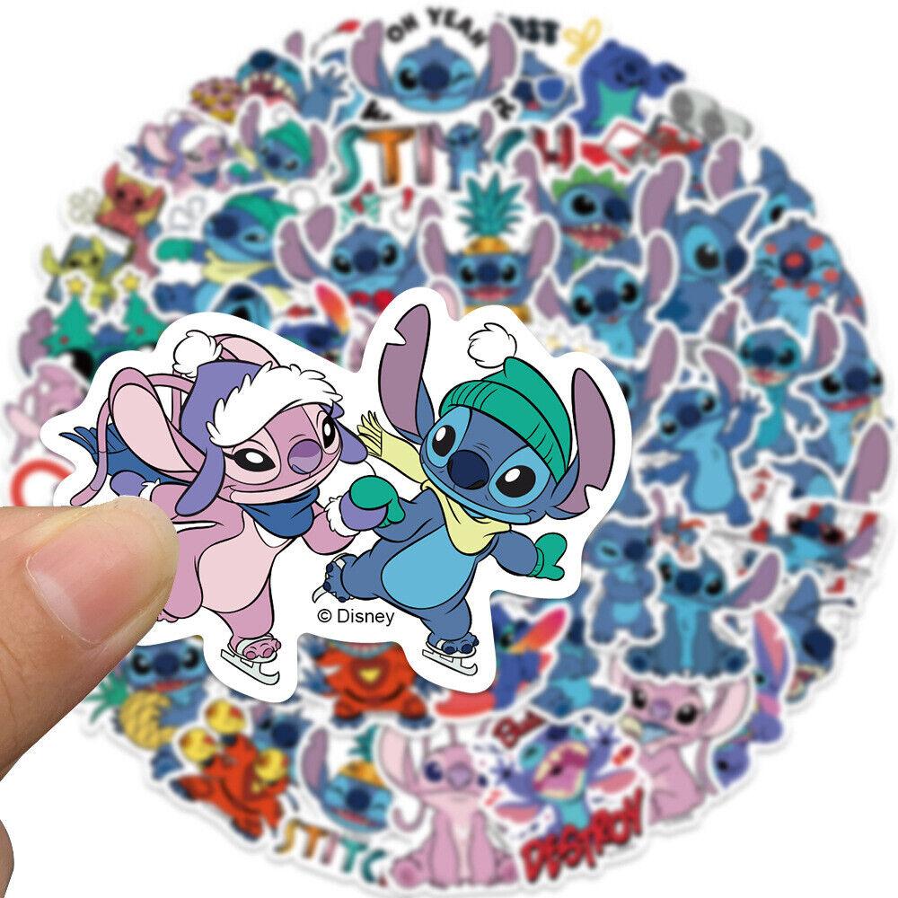Sticker stitch lilo hoạt hình trang trí mũ bảo hiểm, guitar, ukulele, điện thoại, sổ tay, laptop - mẫu S8