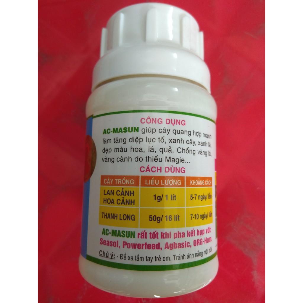 Phân bón trung lượng AC Masun tăng diệp lục tố - chai 100 gram