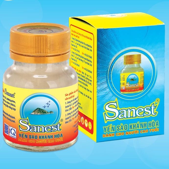 Nước yến sào Khánh Hòa Sanest dành cho người cao tuổi đóng lọ 70ml