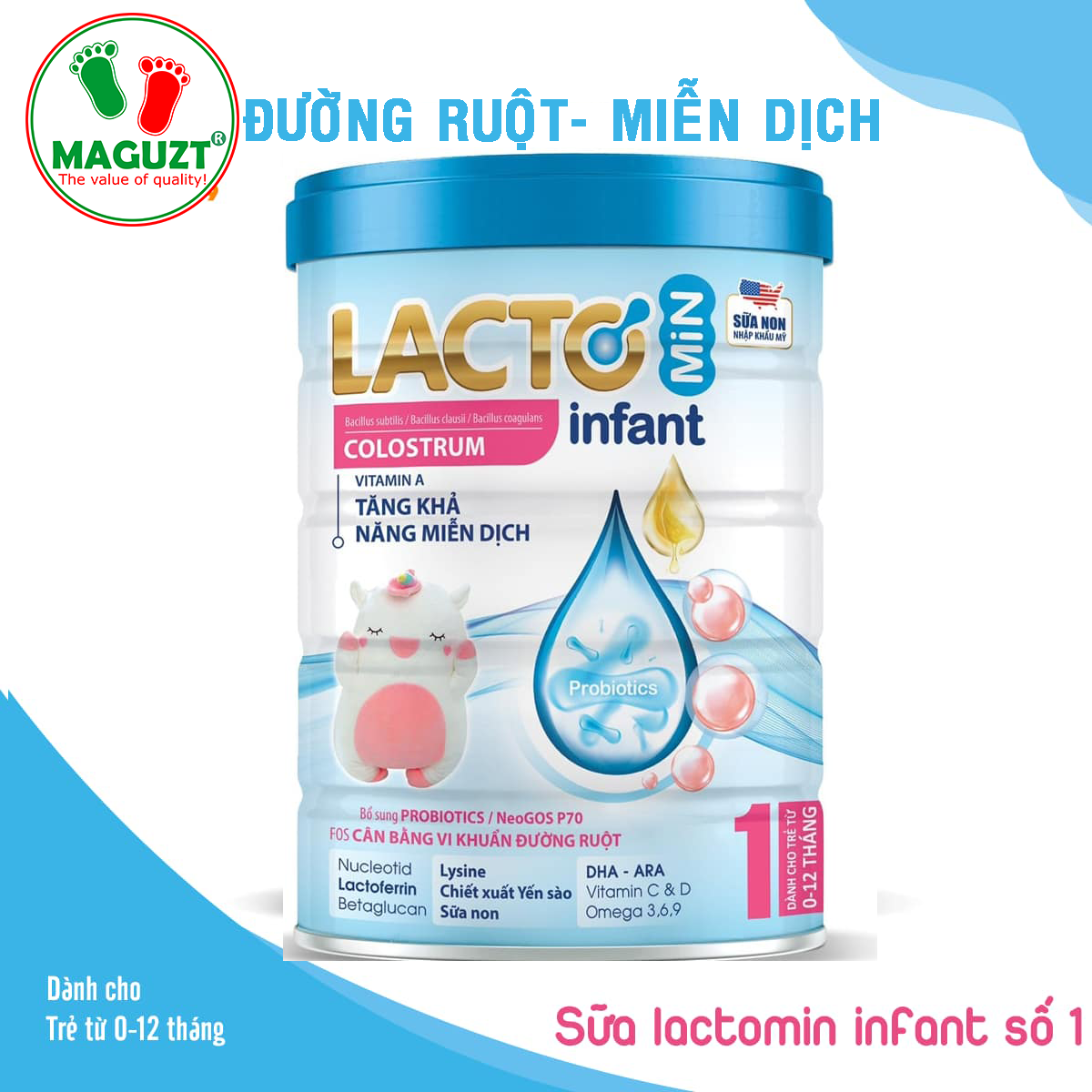 Sữa Mát Cho trẻ Sơ Sinh Lactomin Infant ( 0-12 tháng)