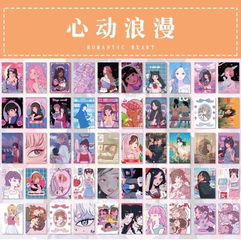 Cuốn 50 tờ stickers 4x6cm không trùng mẫu chủ đề cô gái cá tính