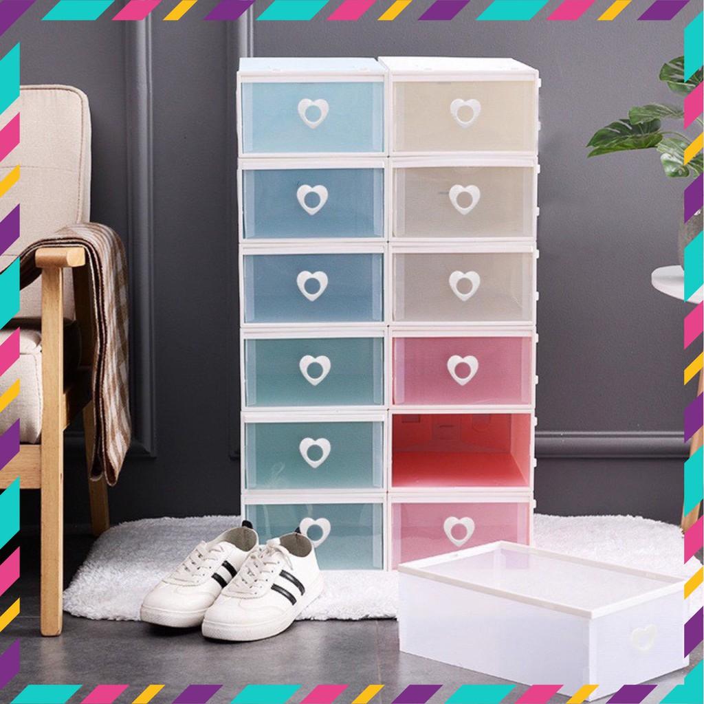 Hộp Đựng Giày Nắp Nhựa Cứng Trong Suốt , Size lớn Nhiều Màu