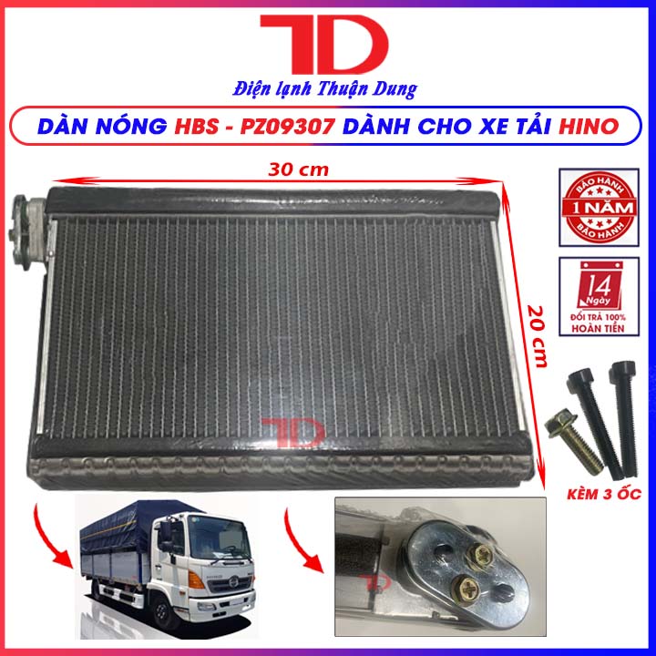 Dàn lạnh điều hòa HBS - PZ09307 dành cho xe tải Hino, két lạnh, Điện Lạnh Thuận Dung