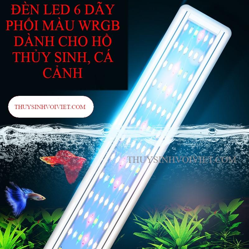 Đèn led 4 và 6 dãy ánh sáng trắng hoặc phối màu WRGB dành cho hồ thủy sinh, hồ cá cảnh, VUI LÒNG XEM KỸ MÔ TẢ