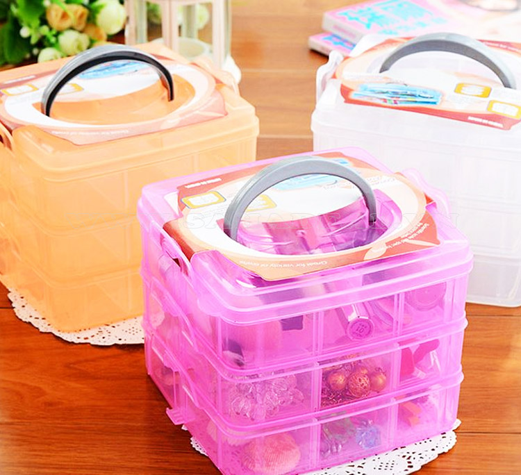 Hộp nhựa đựng đồ 18 ngăn đa năng - màu ngẫu nhiên
