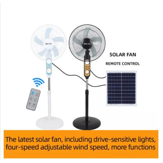 Quạt Năng Lượng Mặt Trời, Quạt Tích điện Mới nhất 2022 Có Đèn Đuổi Muỗi, Đèn Ngủ, Mạnh Mẽ 4 cấp độ gió, Cúp điện vẫn Mát