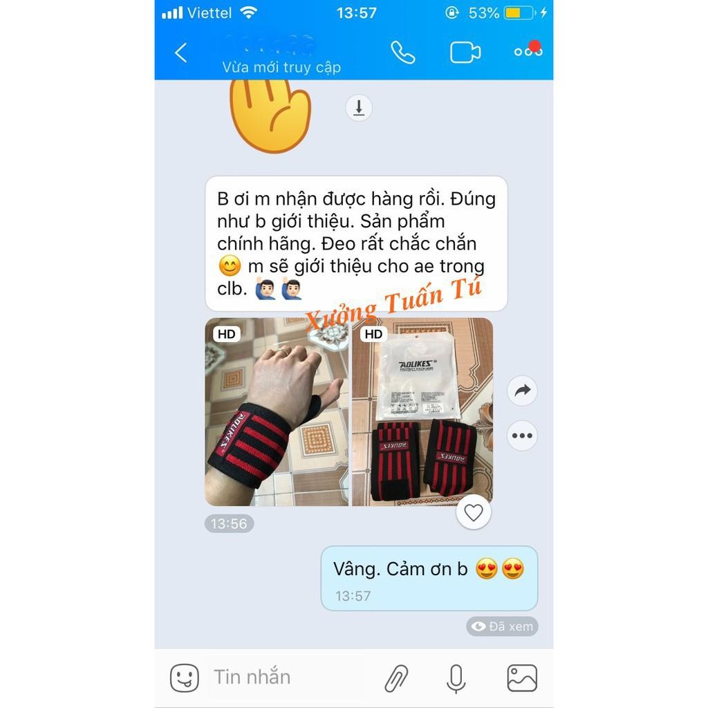 Băng quấn cổ tay tập Gym, Băng cổ tay Aolikes 1539 bản 4 bản to sọc dài magic