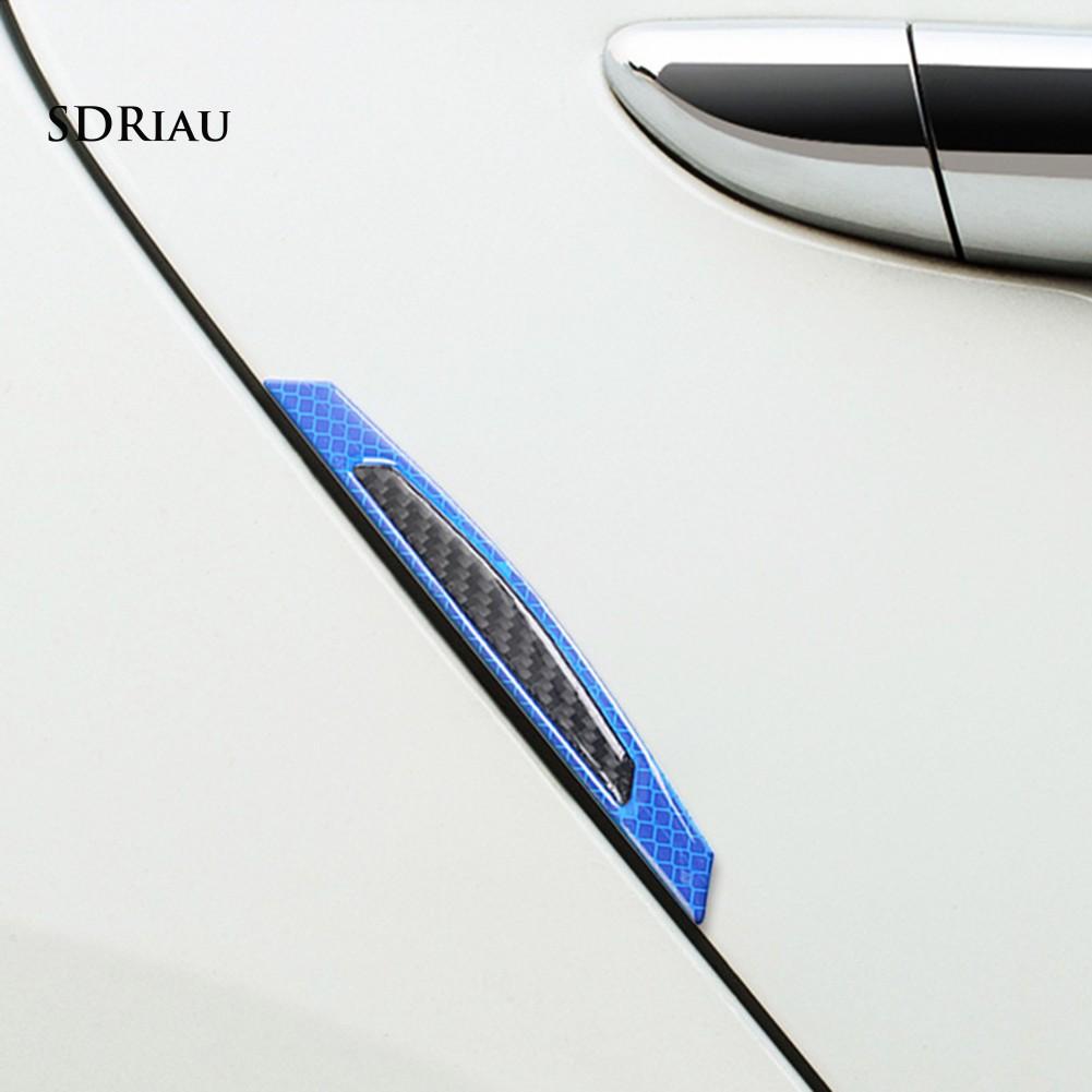 Bộ 4 sticker cacbon thiết kế trang trí chống trầy cho chi tiết xe hơi