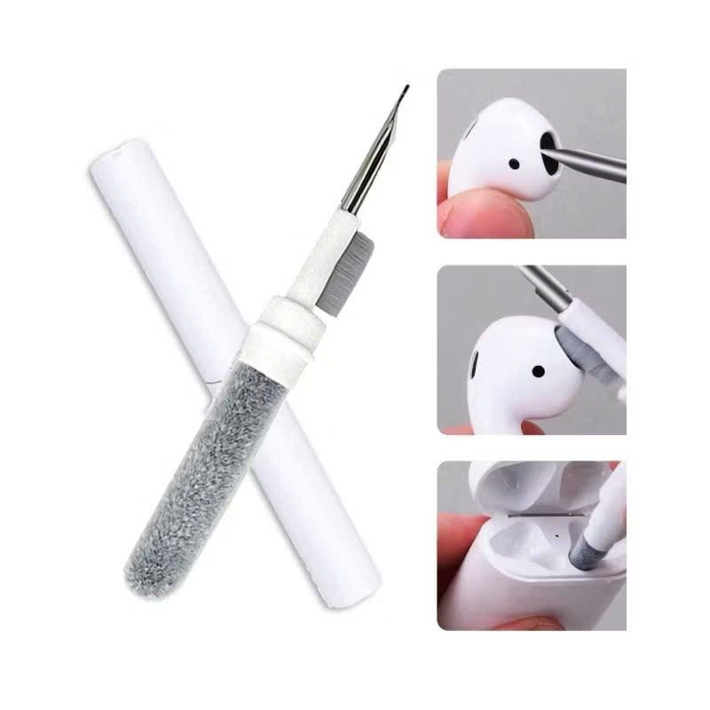 Bộ dụng cụ vệ sinh tai nghe 3 trong 1 làm sạch tai nghe, chân sạc điện thoại, laptop, máy tính, máy ảnh đa năng - Hàng chính hãng