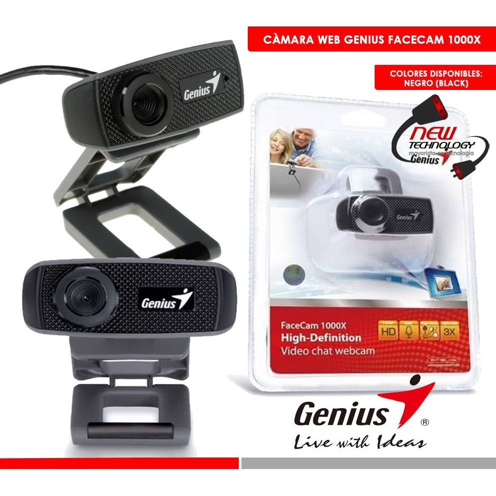 Webcam Genius Facecam 1000X-  Hàng Chính Hãng
