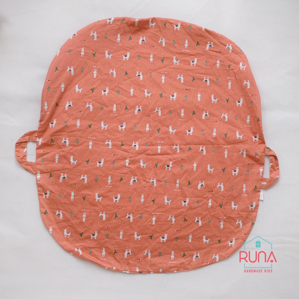 Vỏ gối chống trào ngược cotton Hàn 100% cao cấp thoáng mát an toàn cho bé Runa Kids