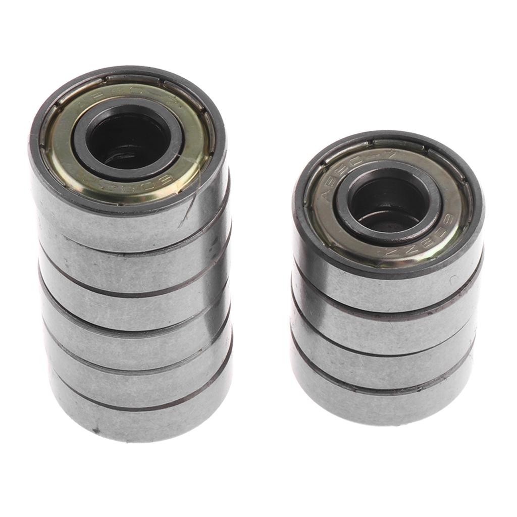 4x10Pcs 608 Skate Ball Bearings for Skateboard Scooter Hockey Silver