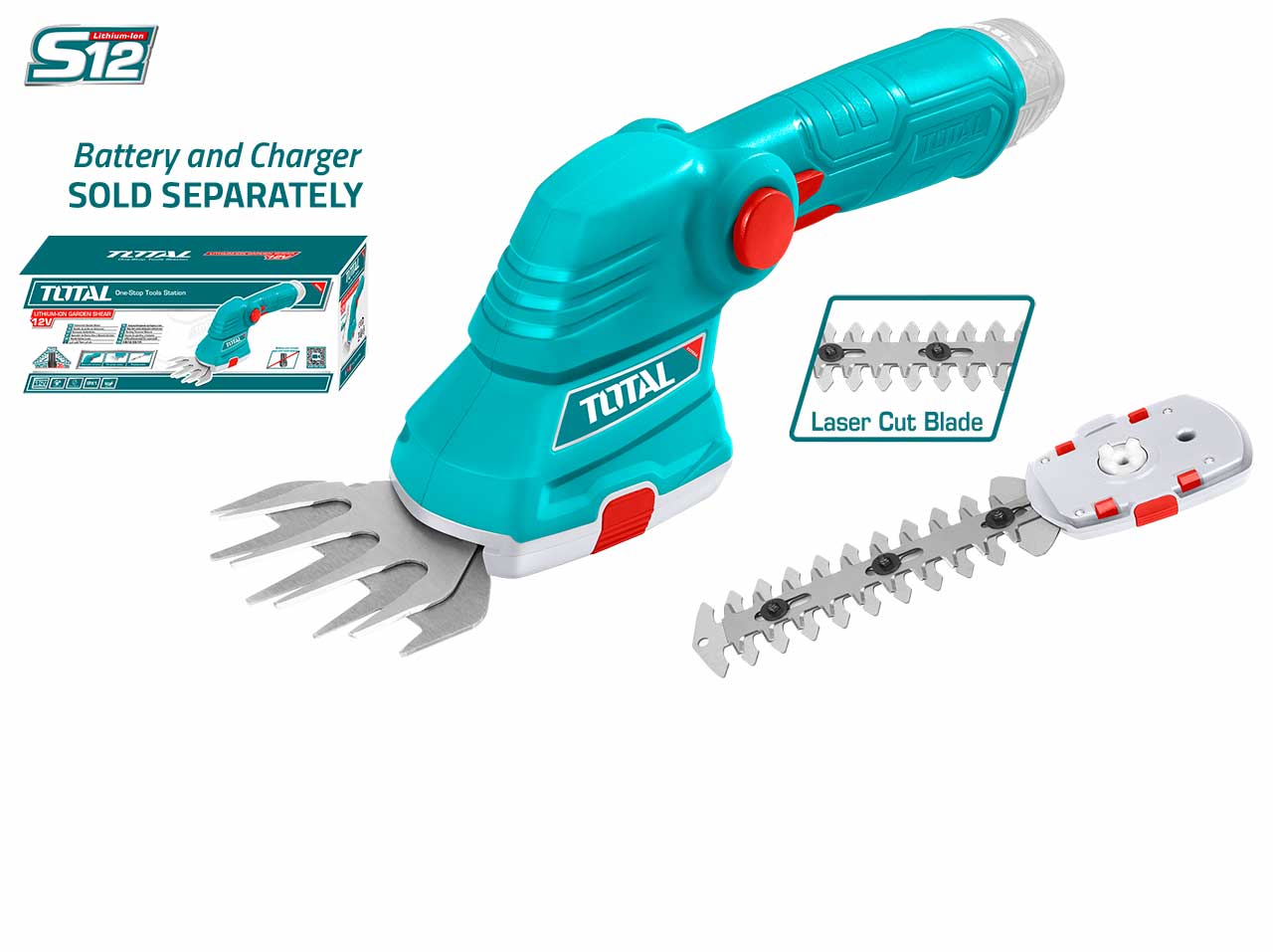 Máy cắt hàng rào dùng pin Lithium 12V TOTAL TSTLI1201 KHÔNG KÈM PIN SẠC