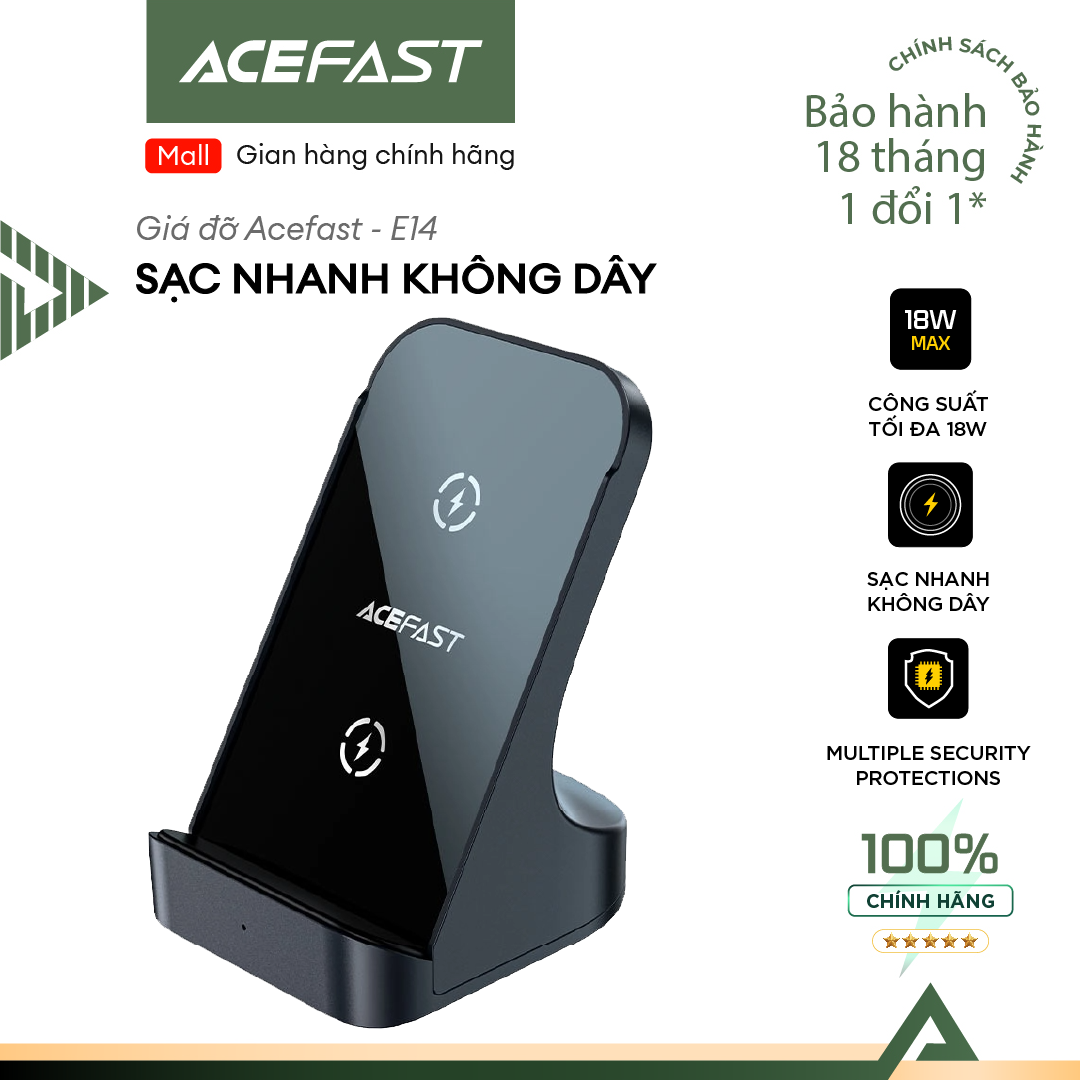 Giá đỡ sạc nhanh không dây Acefast - E14 Hàng chính hãng Acefast