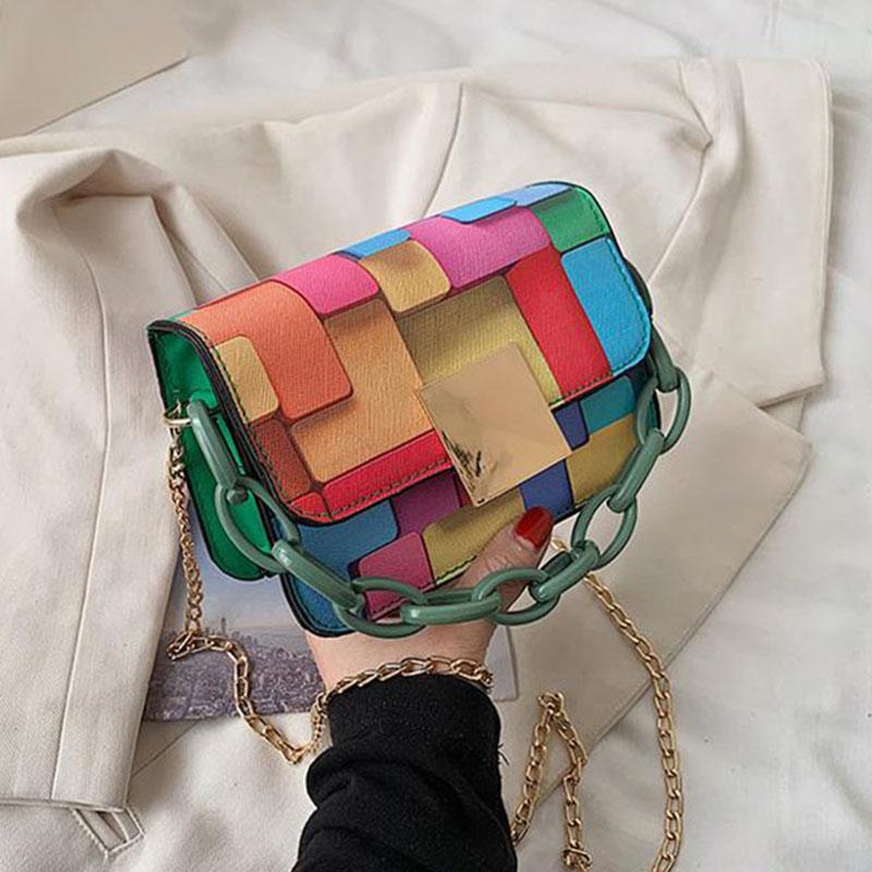 Túi Xách Thời Trang Cho Nữ 2021 Phụ Nữ Đeo Vai Dây Chuyền Di Động Phụ Nữ Crossbody Túi Ví Và Túi Xách Cao Cấp Mini Túi Vuông