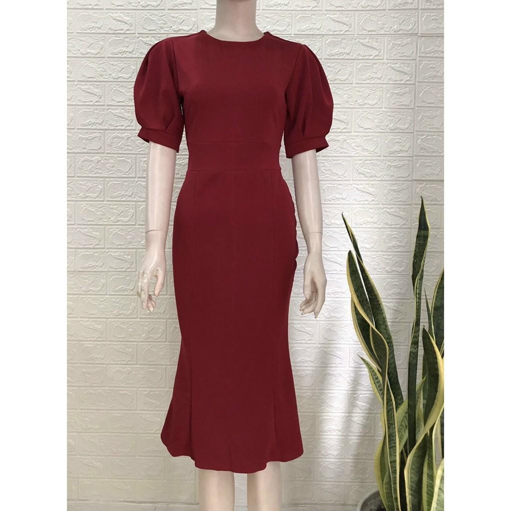 Đầm Ôm Đuôi Cá Tay Phồng