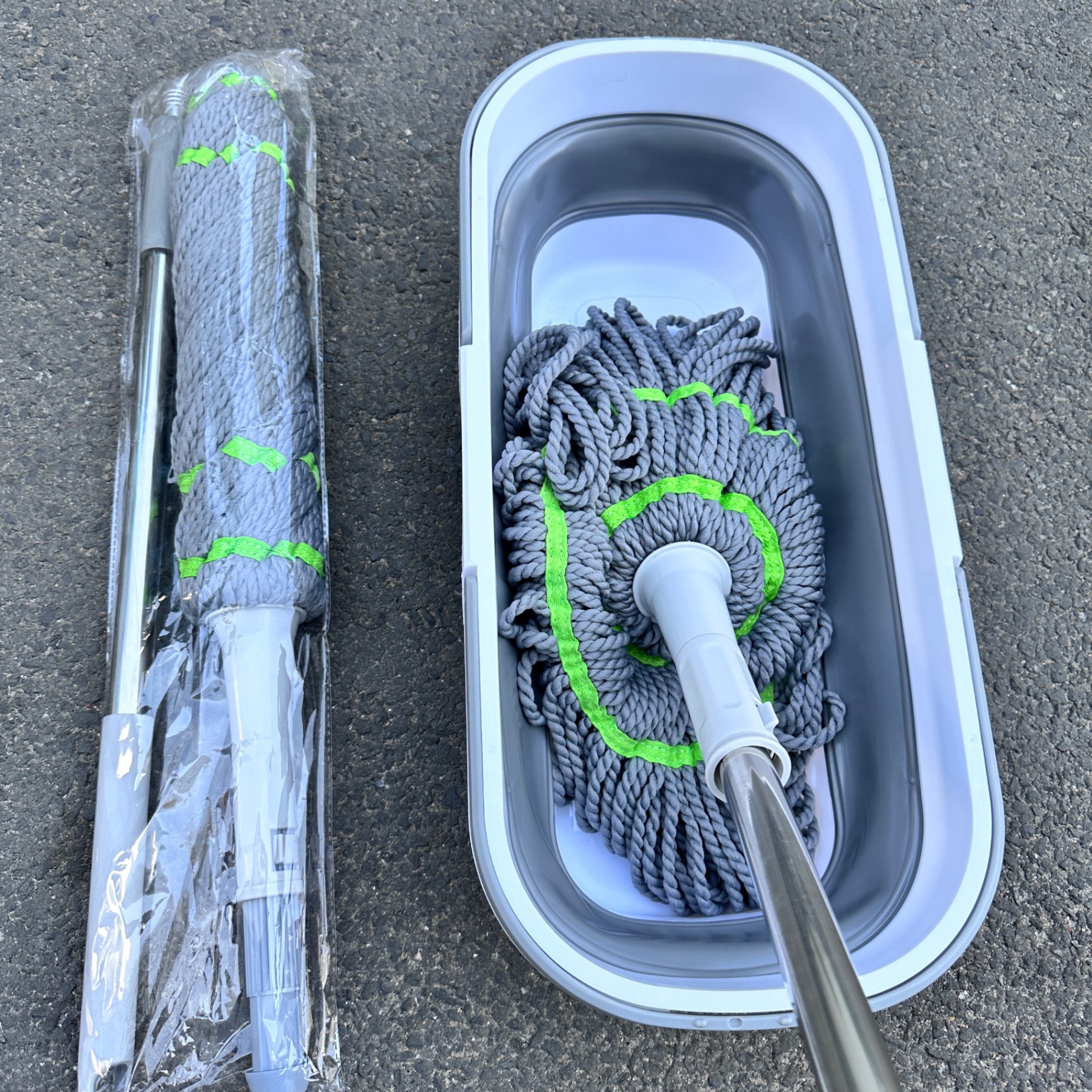 Cây Lau Nhà Vắt Tay Trợ Lực Tròn Chuyên Dụng Siêu Bền (Giao màu ngẫu nhiên)