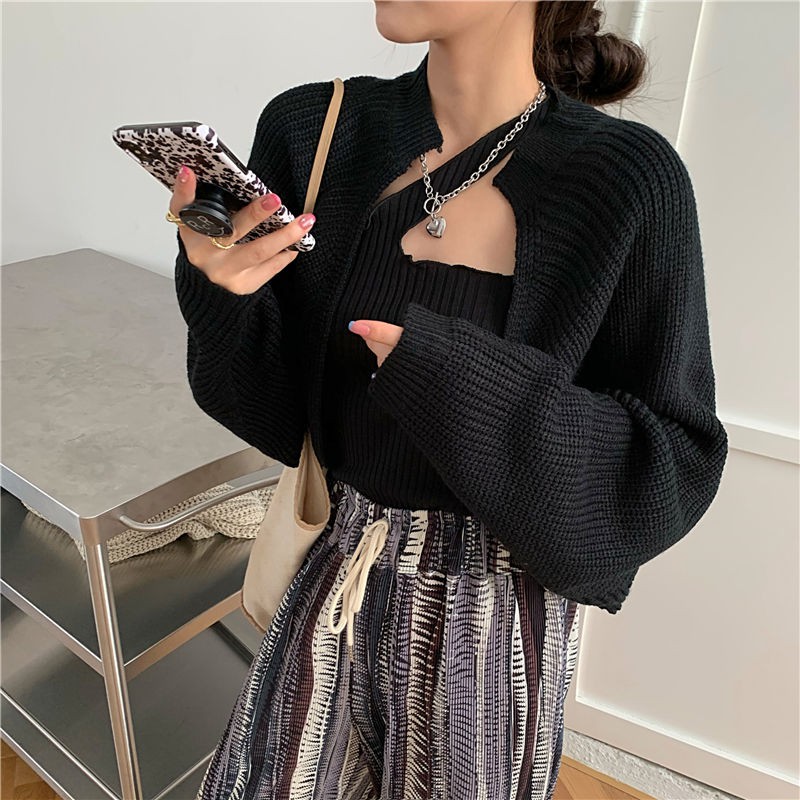 ÁO KHOÁC CARDIGAN LEN DÁNG LỬNG-ÁO LEN CROPTOP SIÊU XINH)-BU FASHION