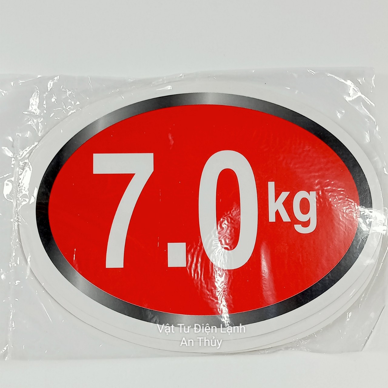 Combo 10 tem 7.0kg dán máy giặt - Tem KG máy giặt - Tem số máy giặt - Tem trang trí máy giặt - Tem trọng lượng máy giặt