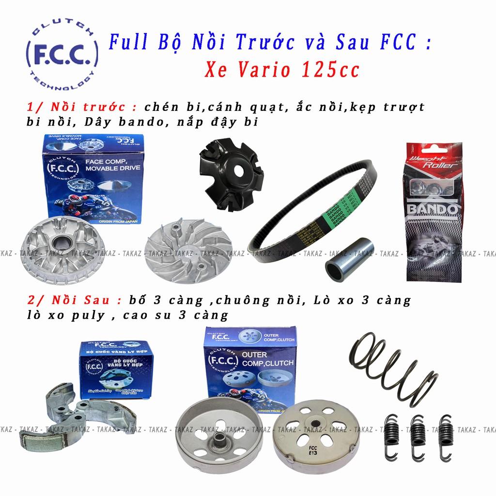 A4 Full bộ nồi FCC trước và nồi sau Honda Vario 125 FCC Công Nghệ Japan