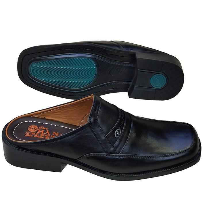 Dép Bít Mũi Nam Da Bò Thật TiTi ĐÔ Cao Cấp GSB2078d